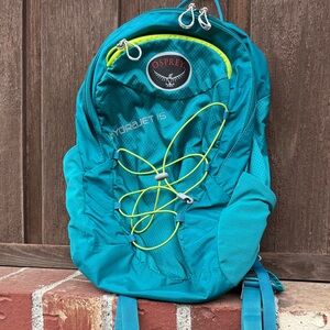 OSPREY Teal Backpack with Neon Yellow Accents HydraJet 15